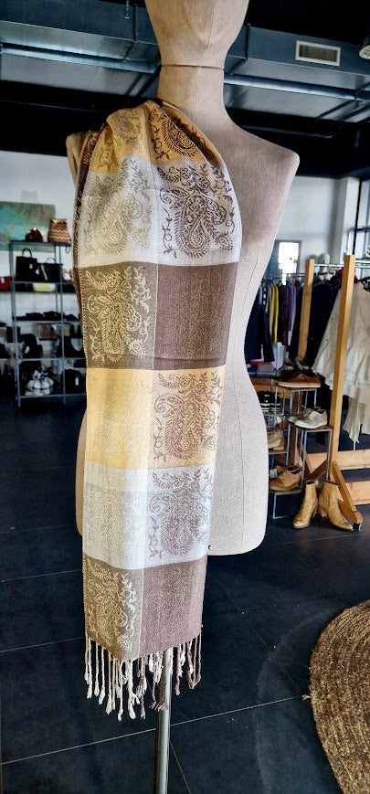 VISKOSE FOULARD EDLE ERDFARBEN